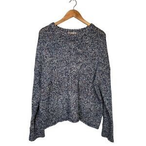 Target Universal Thread Rainbow Blue Knit‎ Crew Neck Woven Relaxed Sweater Large